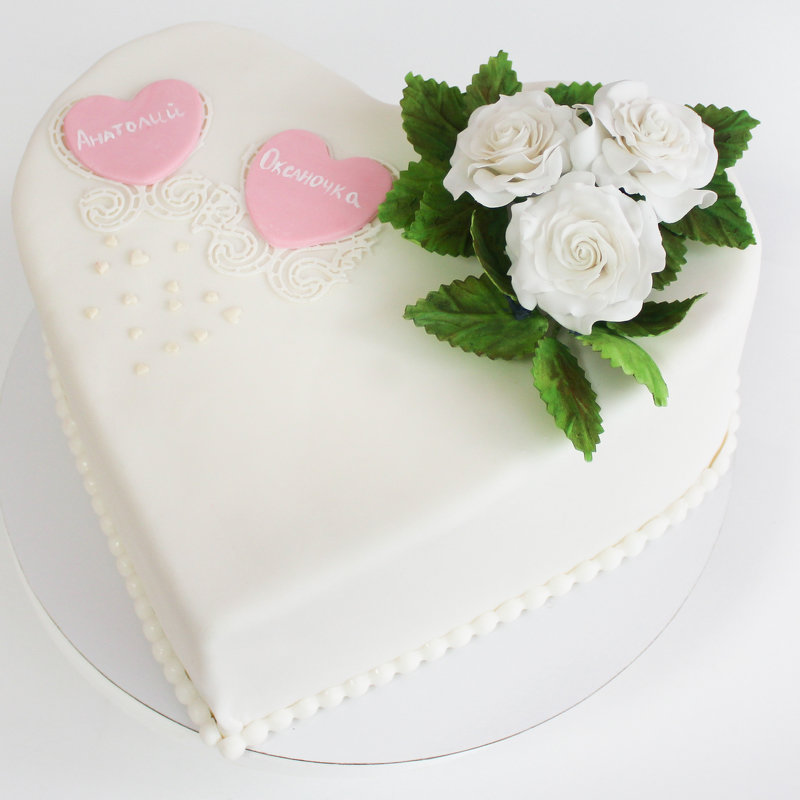 Свадебный торт с цветам 2031